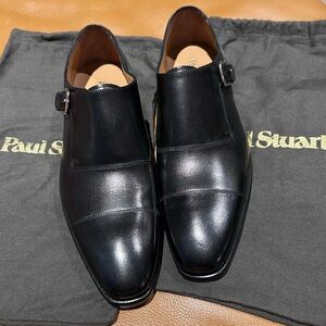 Paul Stuart Giordano Monk Strap Men’s Shoes - Black Calf